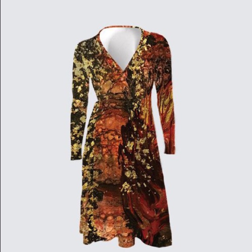 Wrap dress Le Galeriste original artwork design